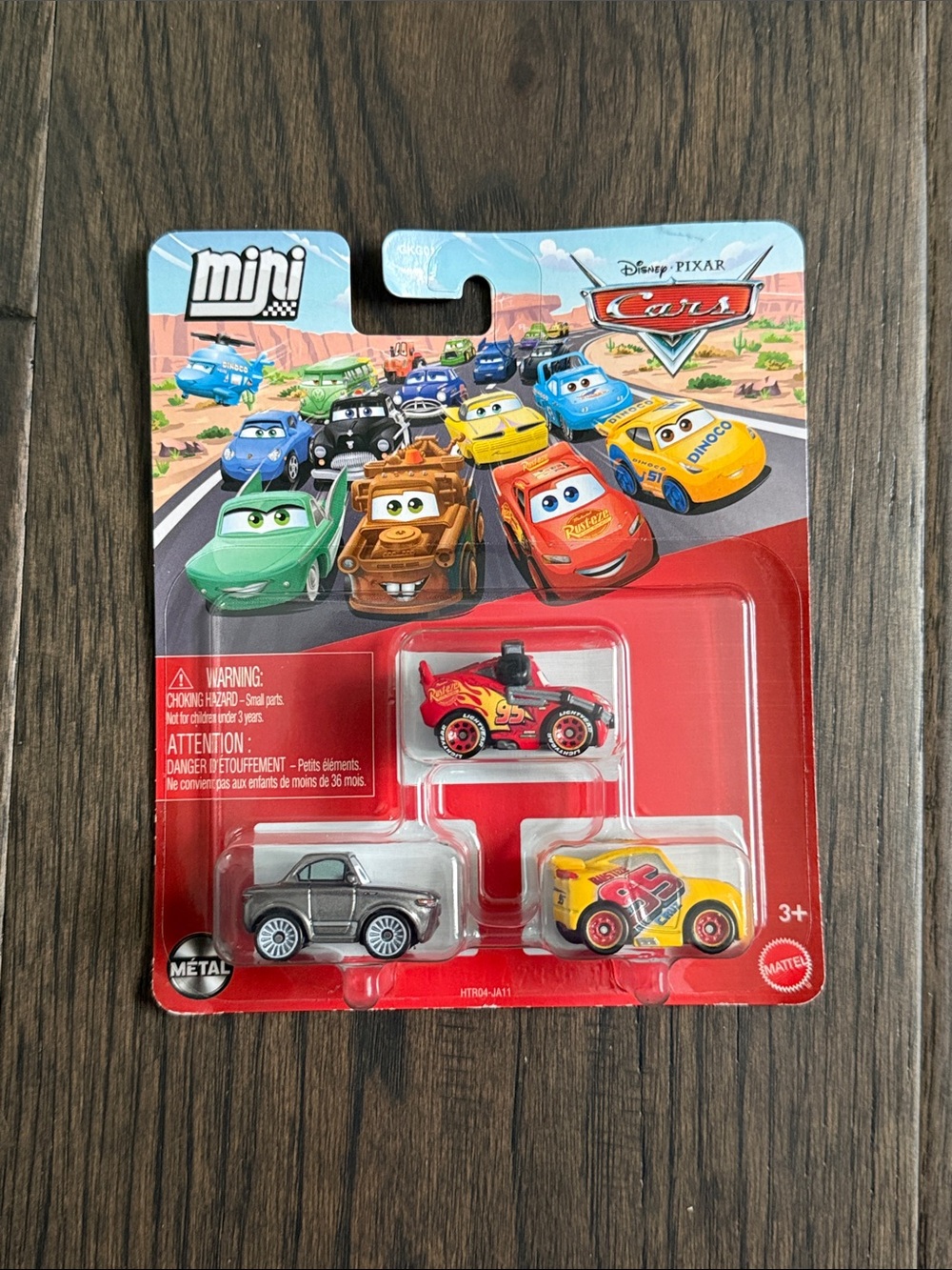 NWT Disney Cars Mini 3-Pack - Rusteze Cruz, Headset Lightning, Sterling die-cast